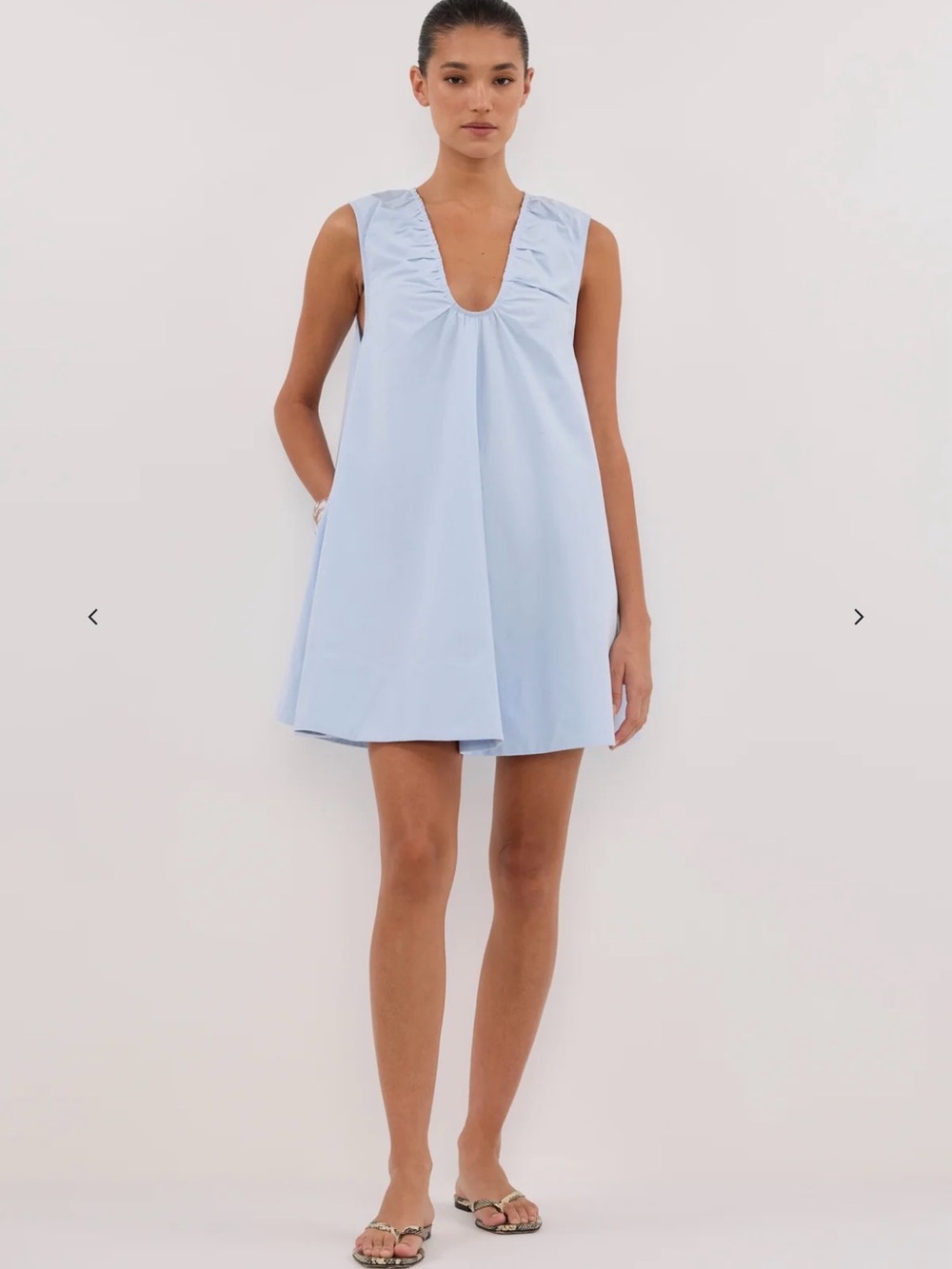 DISSH Gabby Cornflower Oversized Cotton Mini Dress